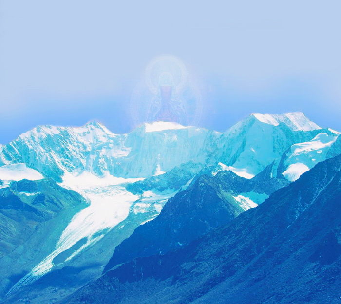 Фотоколлаж Республика Алтай, гора Белуха, вид с перевала Кара-Тюрек к стихотворению Белуха-Мама